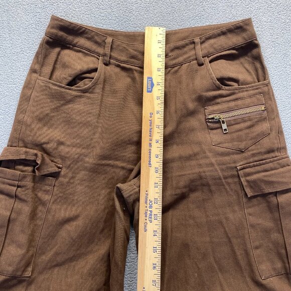 CIDER Wide Leg Cargo Pants Size Small Women Brown Zipper ,Hiking,Outdoor - Picture 5 of 11